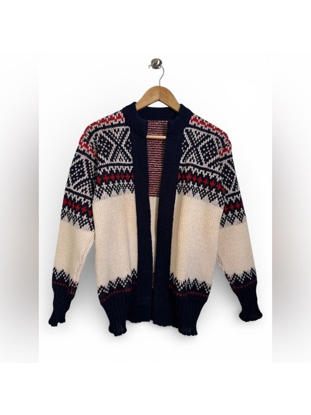 Nordic Wool Cardigan Chunky Scandinavian Knit Size 16